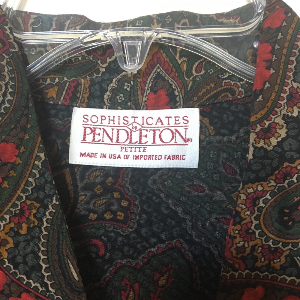 Beautiful Pendleton Paisley Blouse - Petite - Picture 3 of 3